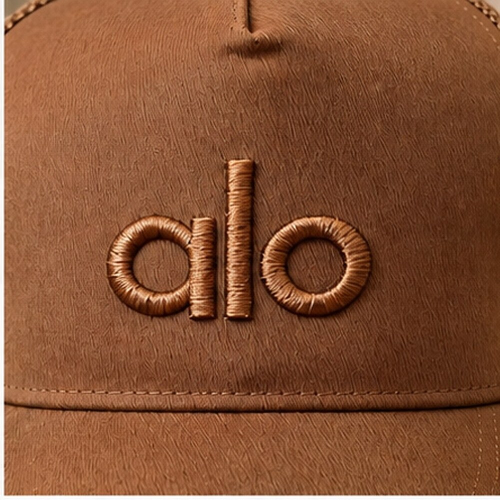 ALO Yoga Modern Brown Athletic Style Mesh Cap - Picture 4 of 8